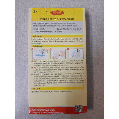 Aeroxon - Papiers Anti-Mites Textiles - 3x20 pièces - Contre Les Mites, Les  coléoptères et Les Larves - Cdiscount Au quotidien