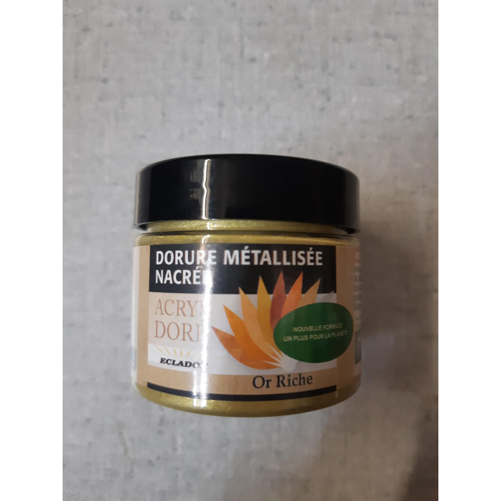 Dorure métalisée nacrée Acryl dorée Teinte or riche