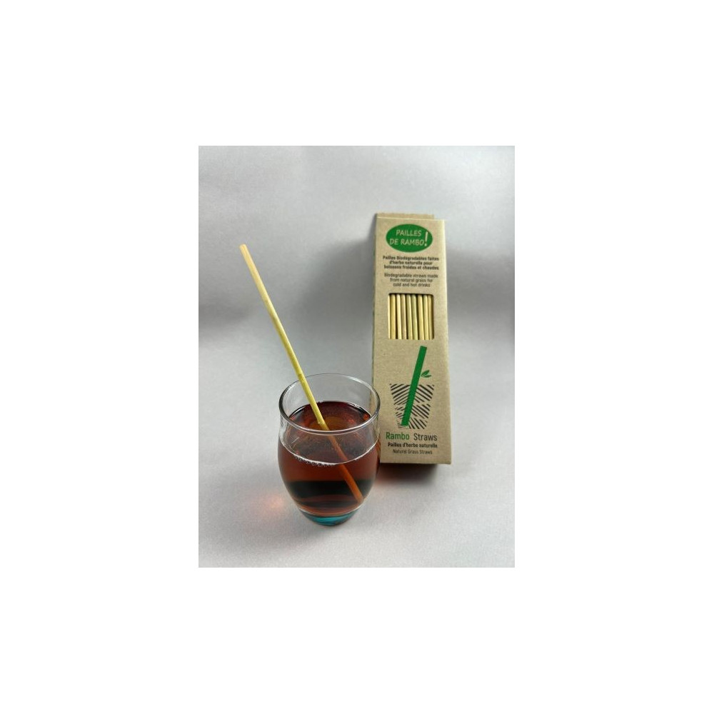 Paille pour boire biodegradable en roseau