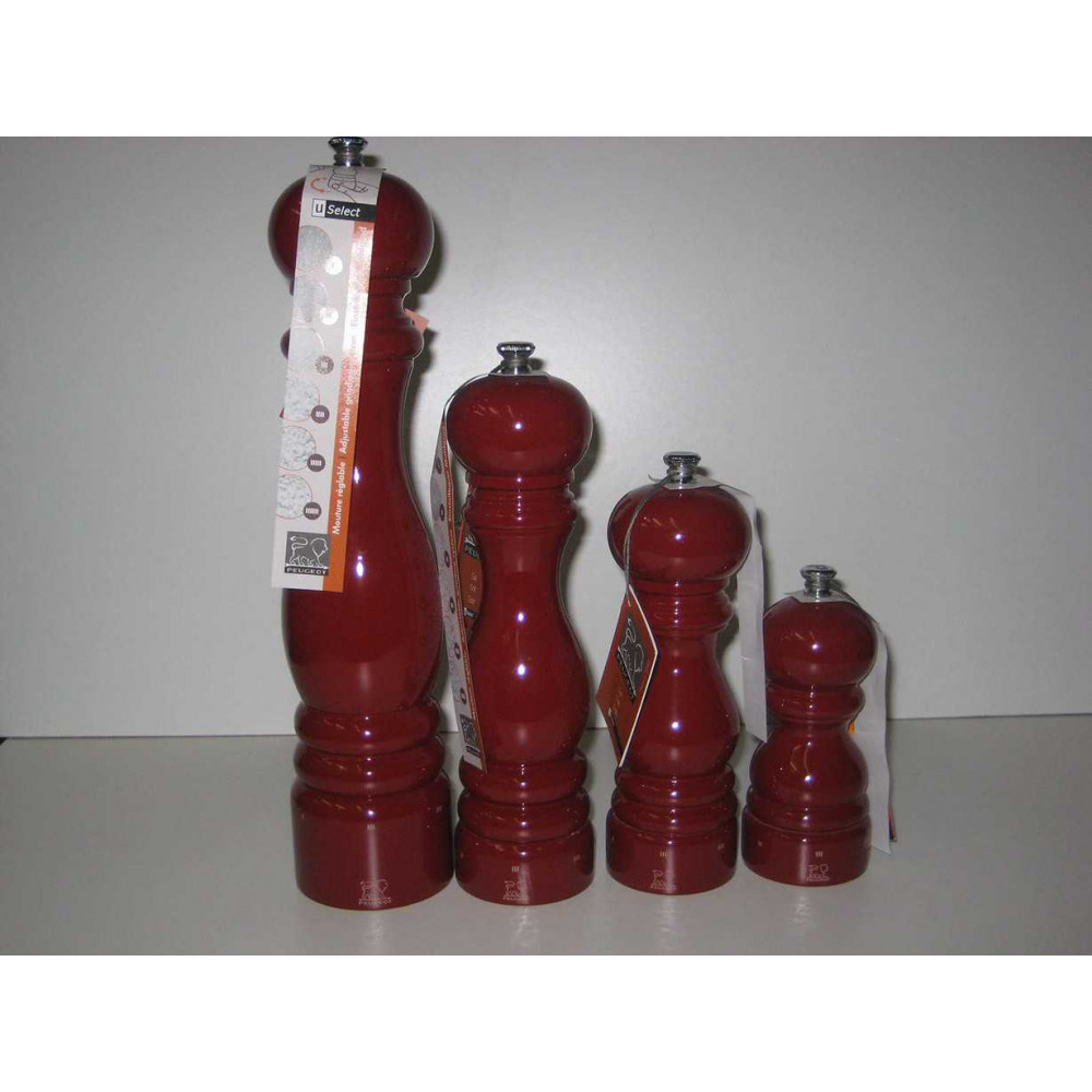 Moulin sel Peugeot Laqué rouge 22 cm