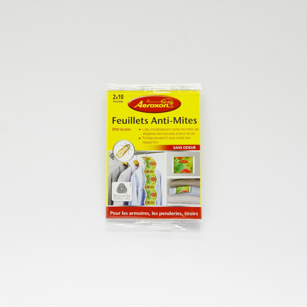 Feuillets Anti-Mites sans odeur - Aeroxon