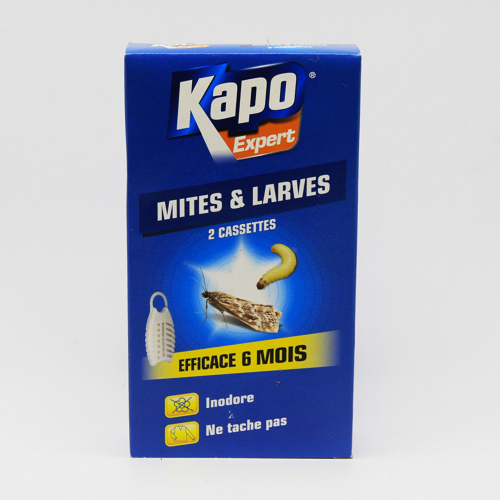 Cassettes Kapo pour exterminer les mites et les larves des placards