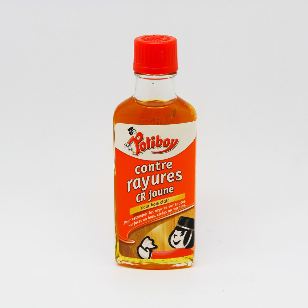 Contre rayures jaune pour bois clair POLIBOY efface les rayures sur le bois