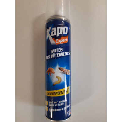 Bombe insecticide Anti-Mites et Larves textiles - Kapo 400 ml