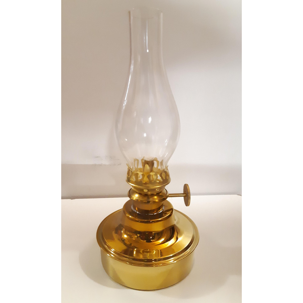 Lampe à pétrole en laiton poli