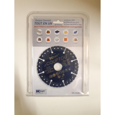 DISQUE DIAMANT TOUT EN 1 DIAM. 115MM LE COUPTOU DE KCUT